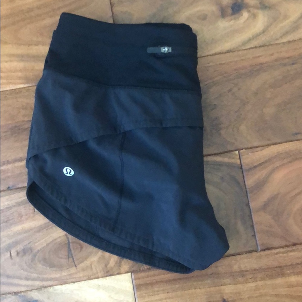 Lululemon black running shorts size 4